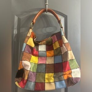 Lucky Brand Multi Colored Patchwork Shoulder Bag